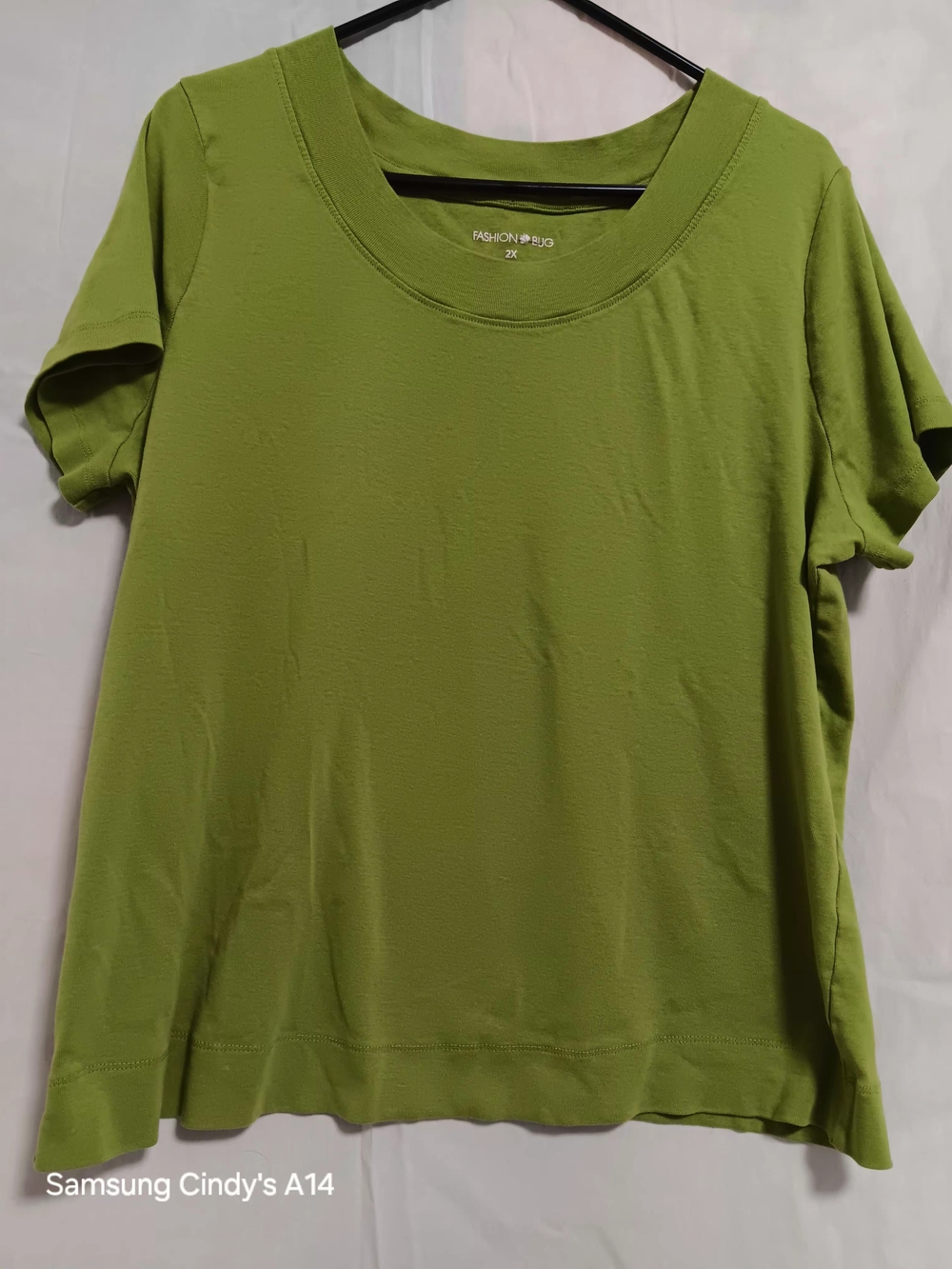 Fashion Bug Bright Lime Green Short Sleeve Scoop Neck Tee